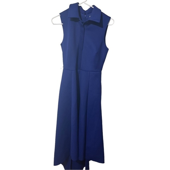 𝅺mark Badgley & James Mischka Royal Blue Asymmetrical Sleeveless Dress - Picture 2 of 12